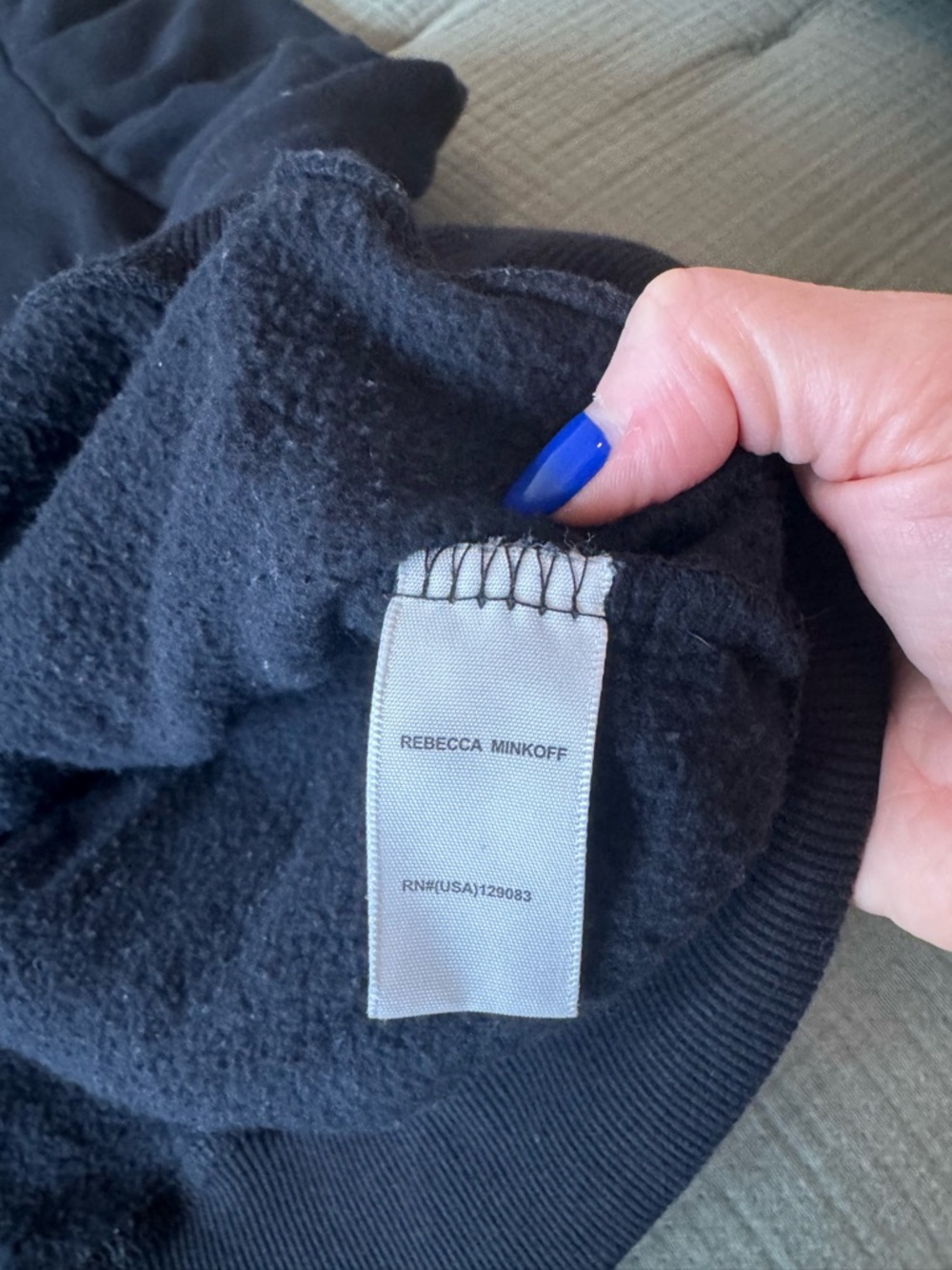 Rebecca Minkoff Black Puff-Sleeve Crewneck Sweater - Picture 3 of 5